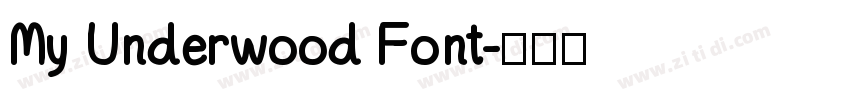 My Underwood Font字体转换